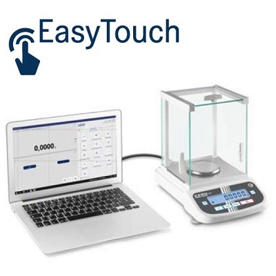 KERN EasyTouch logiciel connecte a une balance d'analyse