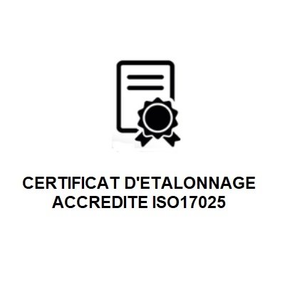 Certificat d'étalonnage ISO17025