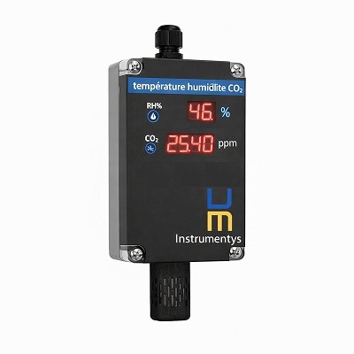 Capteur CO₂ et humidité avec affichage – INS-TR-HR-CO2-AF-4X6 Capteur CO₂ et humidité avec affichage